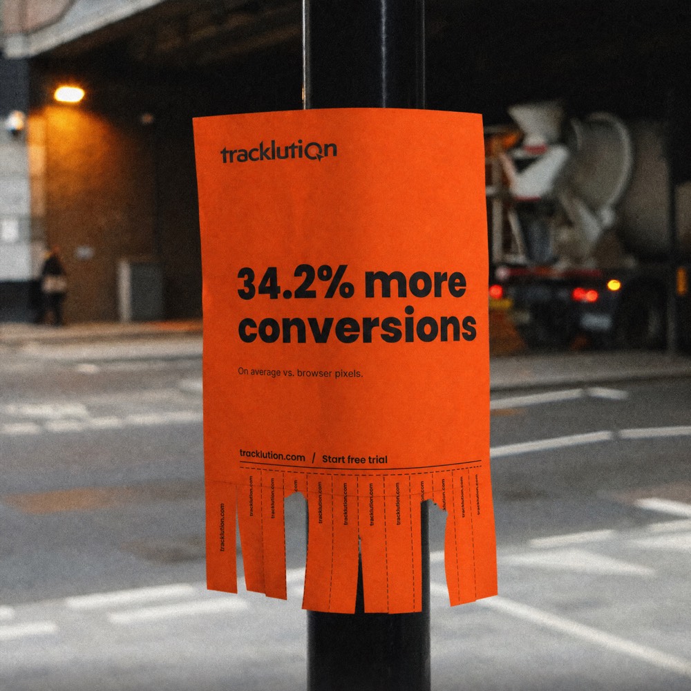 Tracklution — Tear-off poster — second headline
