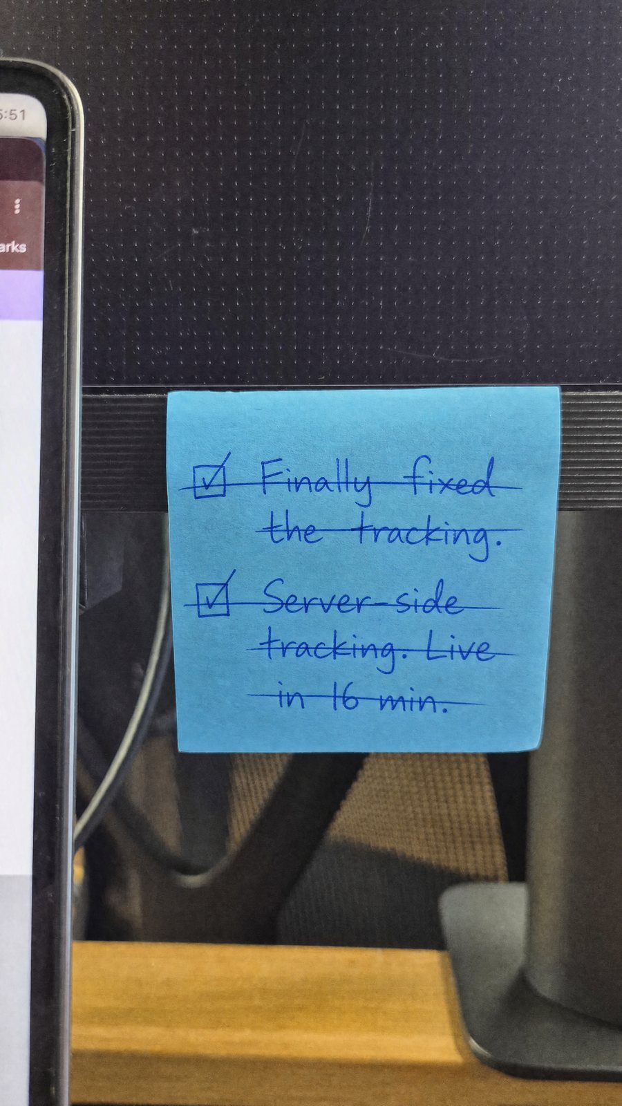 Tracklution — Desk note — finally fixed